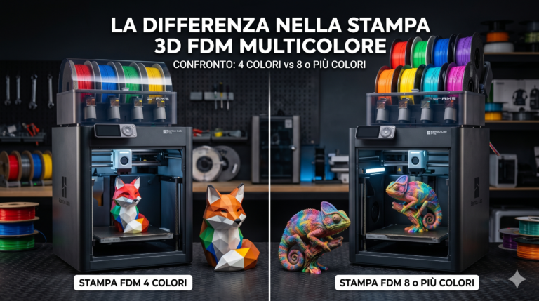 Stampa 3D Multicolore: Quale scegliere tra 4 o 8 colori?