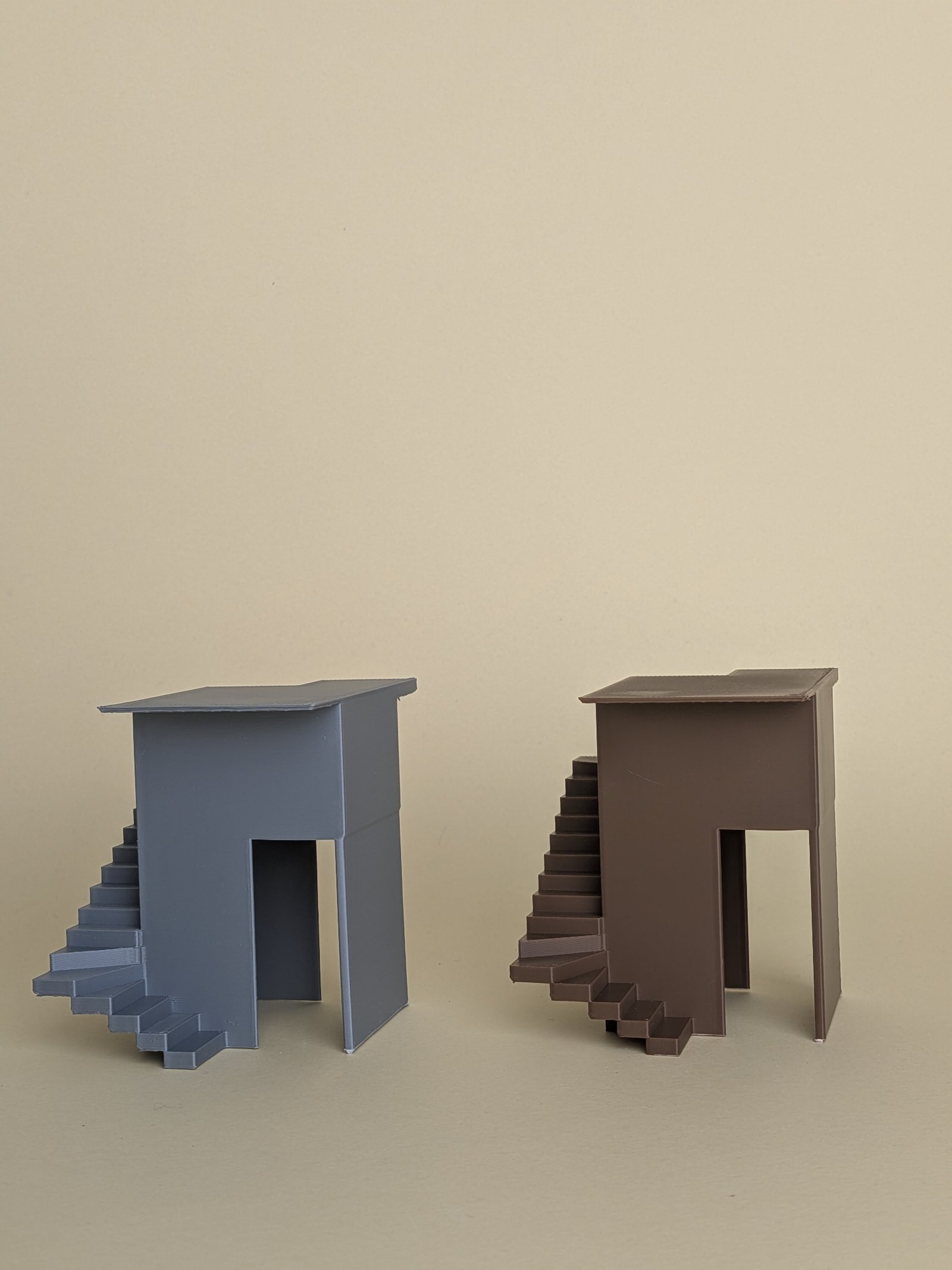 Maquette architettonica di scala interna in PLA opaco, dettaglio gradini - stampa 3D Torino