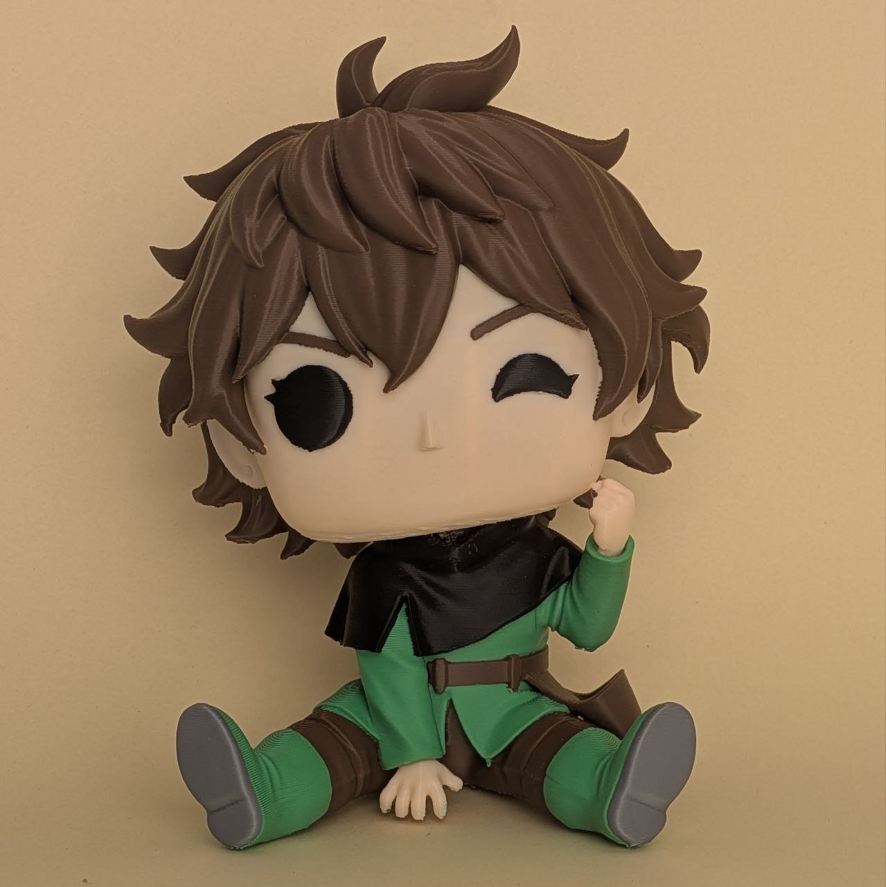 Foto reale, non generata con AI, di un Funko Pop personalizzato stampato in 3D da Farm 3D